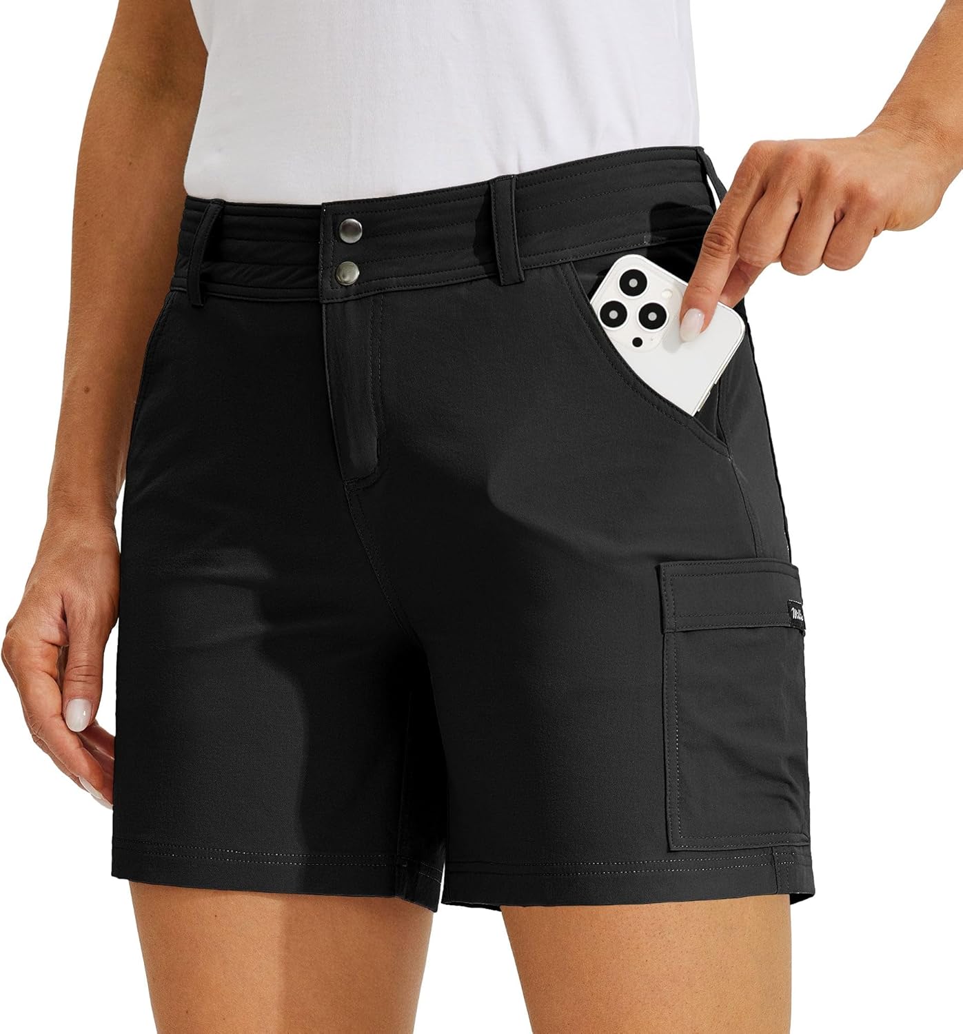 Willit Women's Golf Cargo Shorts for Hiking and Casual Wear
