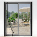 MAGZO Magnetic Screen Door Side Opening 74 x 81 in - Hands-Free Mesh