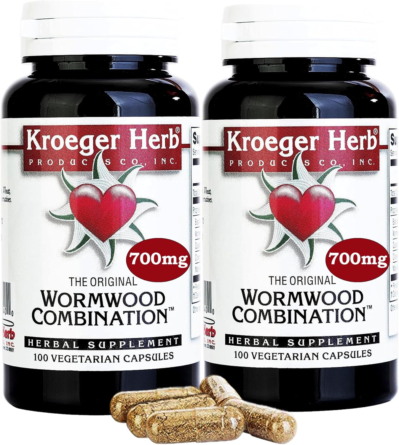 Wormwood Capsules for Detox Cleanse - Non-GMO Herbal Support