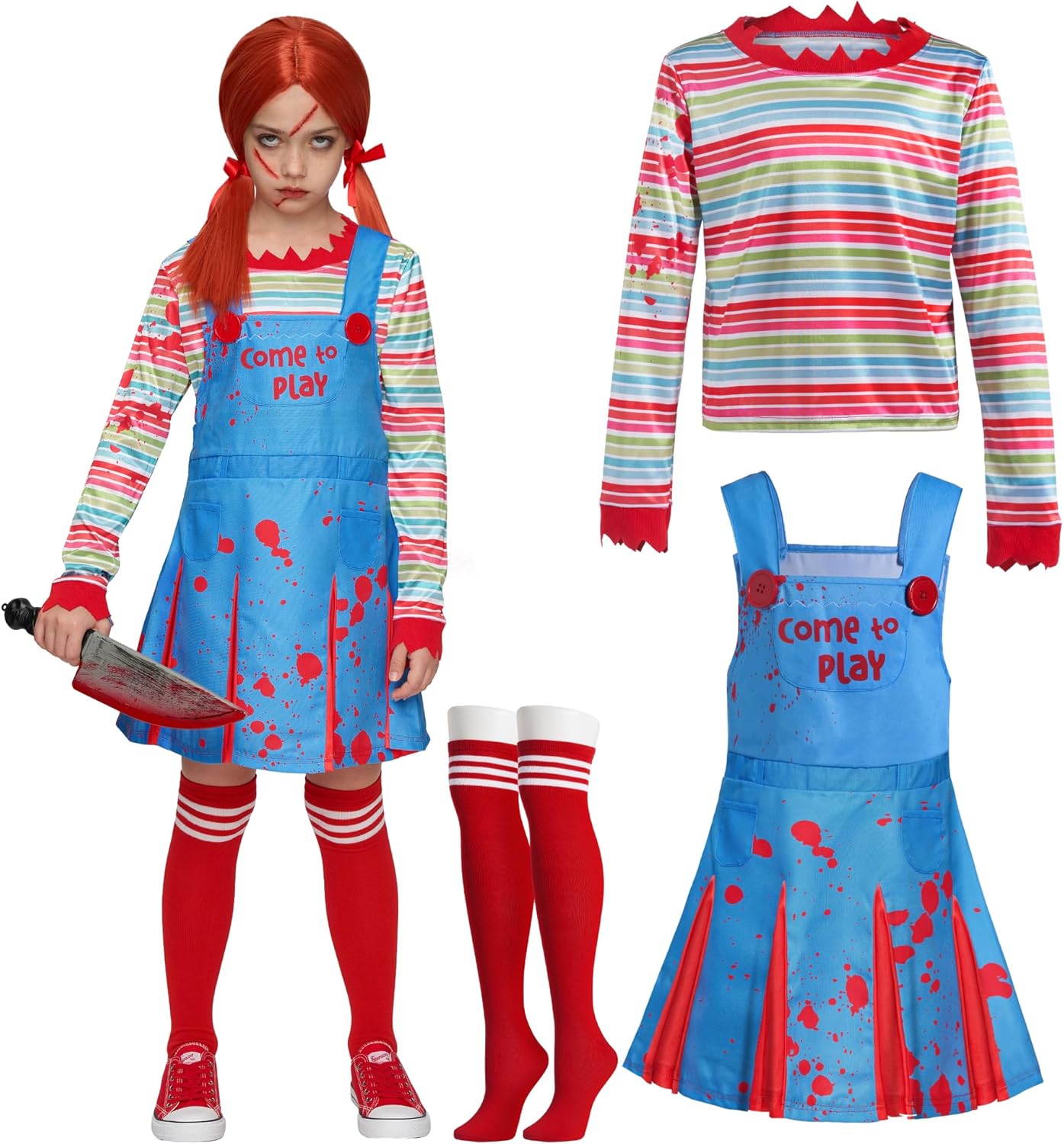 Creepy Doll Costume for Kids Girls - Perfect Halloween Outfit