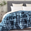 Ultra-Soft Fuzzy Faux Fur Plush Twin Size Blanket - Thick Warm Sherpa