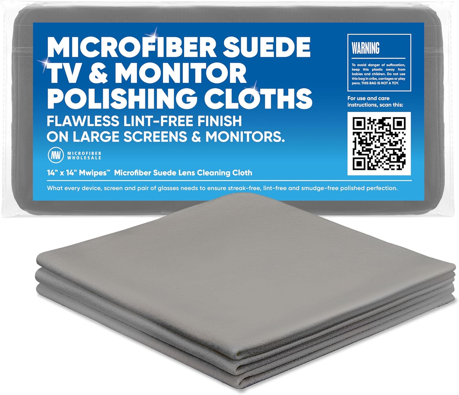 3pk XLarge TV Screen Cloths | Durable, Scratch-Free