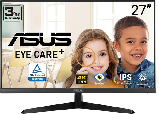 ASUS 27 4K Eye Care Monitor - HDR10, Adaptive Sync, Eye Care Plus