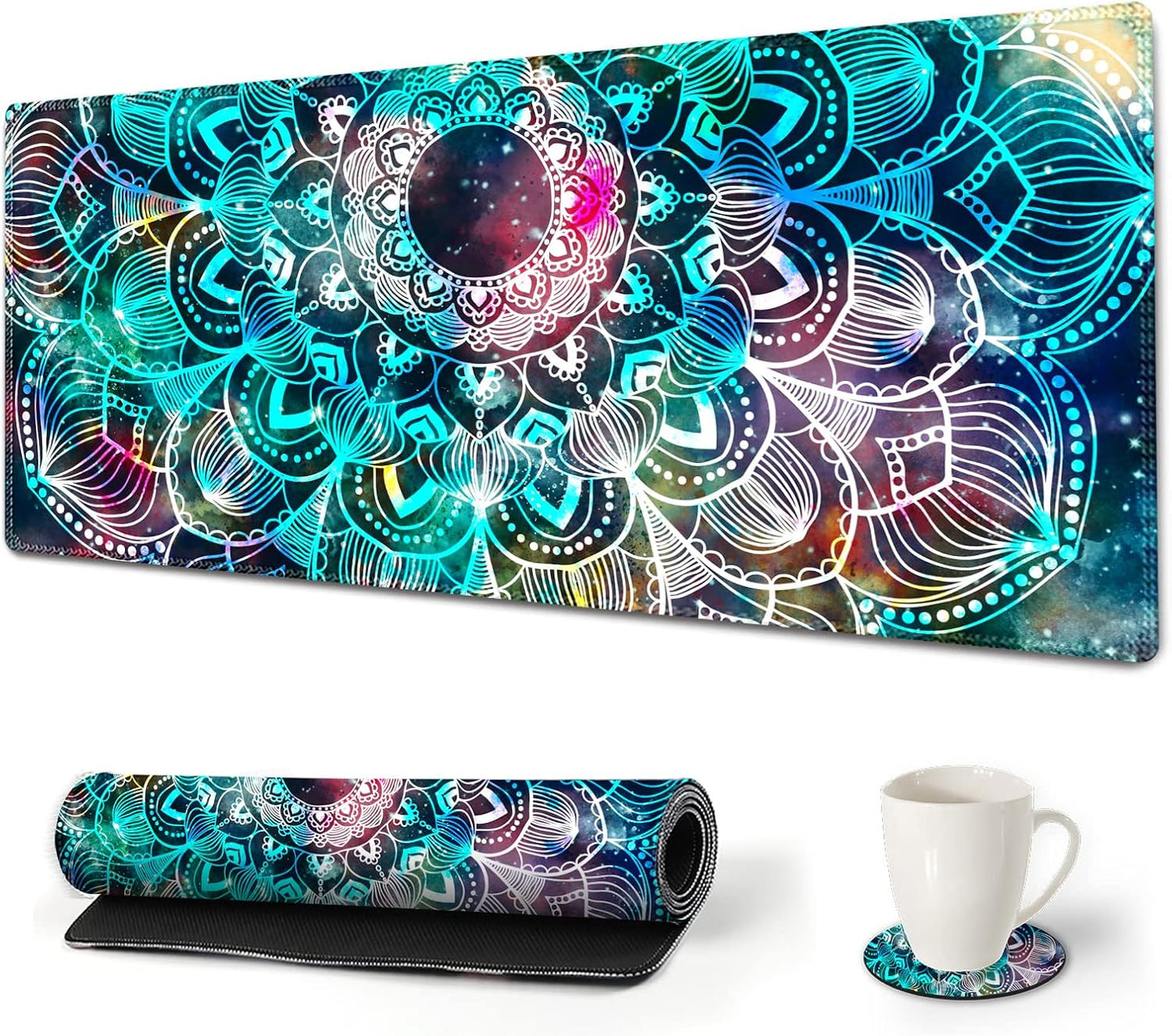 AIMSA XXL Gaming Mouse Pad - Non-Slip & Durable 35x15.7inch Mandala Design