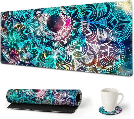 AIMSA XXL Gaming Mouse Pad - Non-Slip & Durable 35x15.7inch Mandala Design