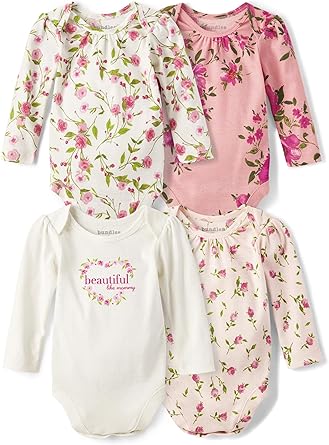 Baby Girl's Long Sleeve Bodysuits for Newborns - Perfect Comfort