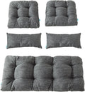 Outdoor Patio Wicker Seat Cushions Set for Loveseat and Bench