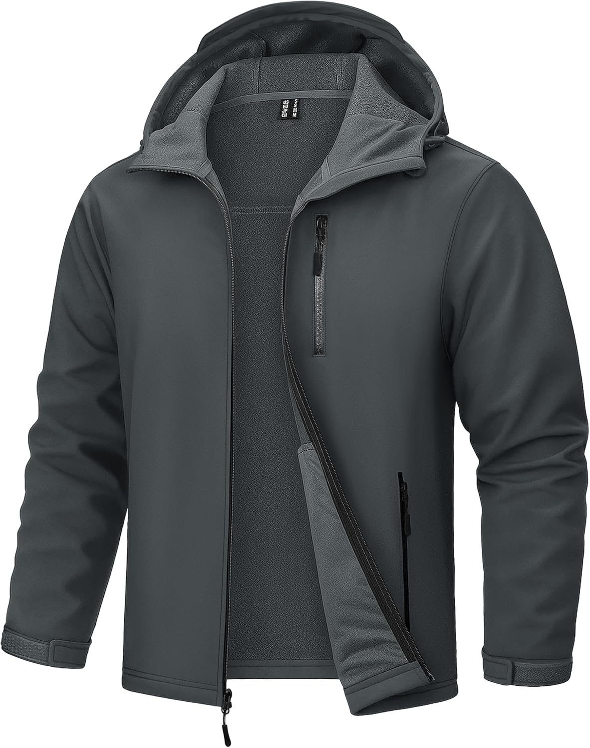 TACVASEN Men's Hooded Softshell Jacket for Winter Hiking