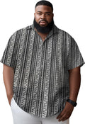Button Down Shirt Men Big and Tall Short Sleeve (Style QKXH)
