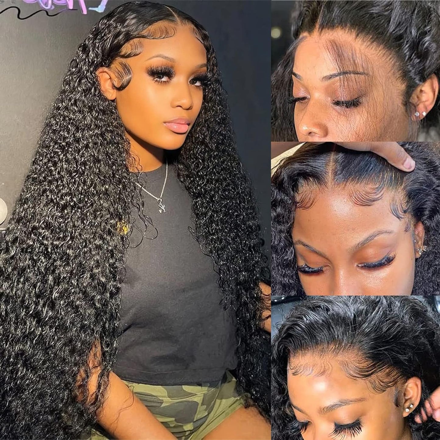 13x4 HD Lace Front Wigs Human Hair Deep Wave for Women