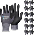 MicroFoam Nitrile Work Gloves 12 Pairs - X-Large Gray for Men