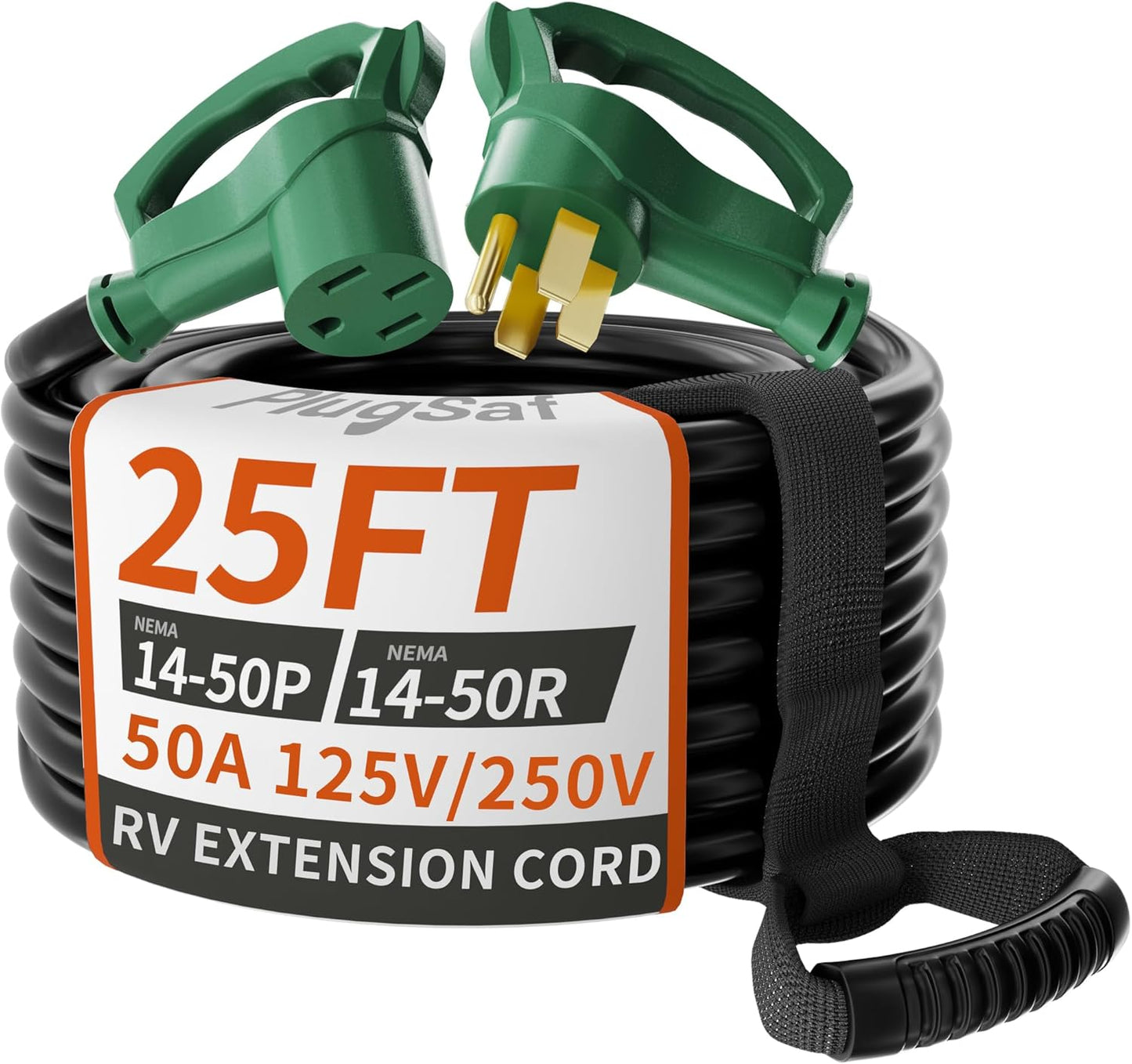 NEMA 14-50P 25 FT 50 Amp RV/EV Extension Cord with Grip Handle