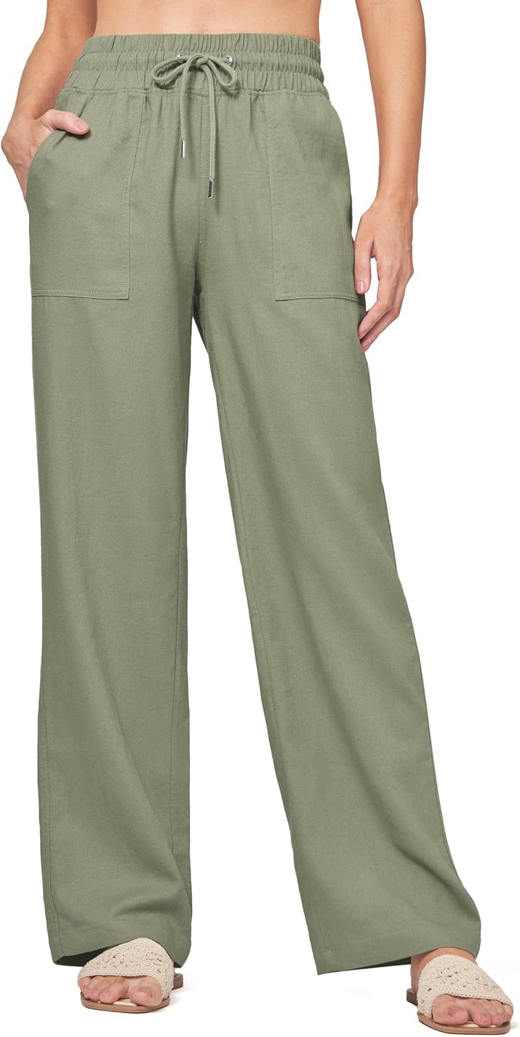 Willit Women Linen Pants Wide Leg Casual Palazzo Pants Review