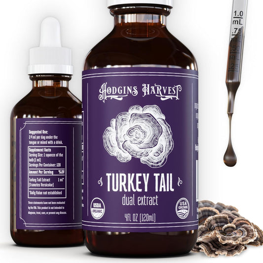 Hodgins Harvest Organic Turkey Tail Tincture for Wellness