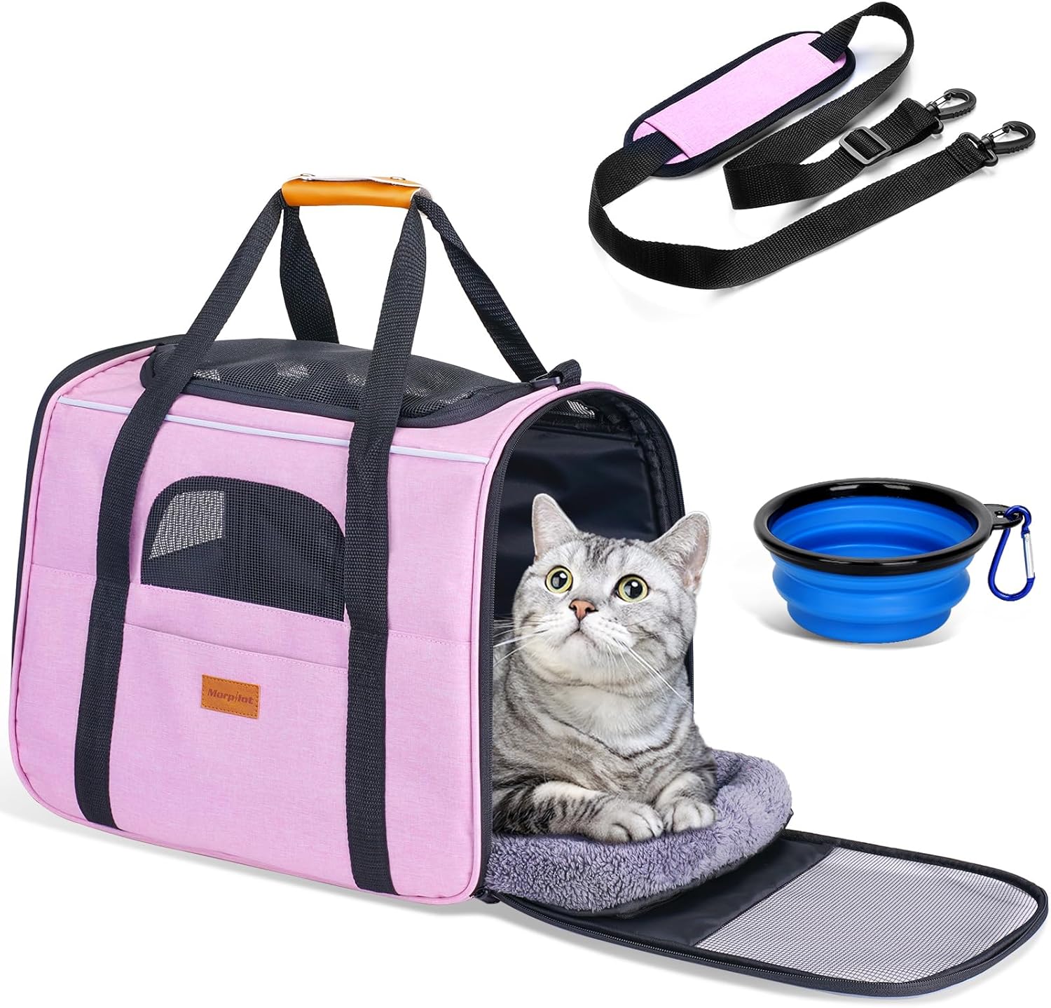 Morpilot Portable Cat Carrier - Soft Sided Carrier for Travel