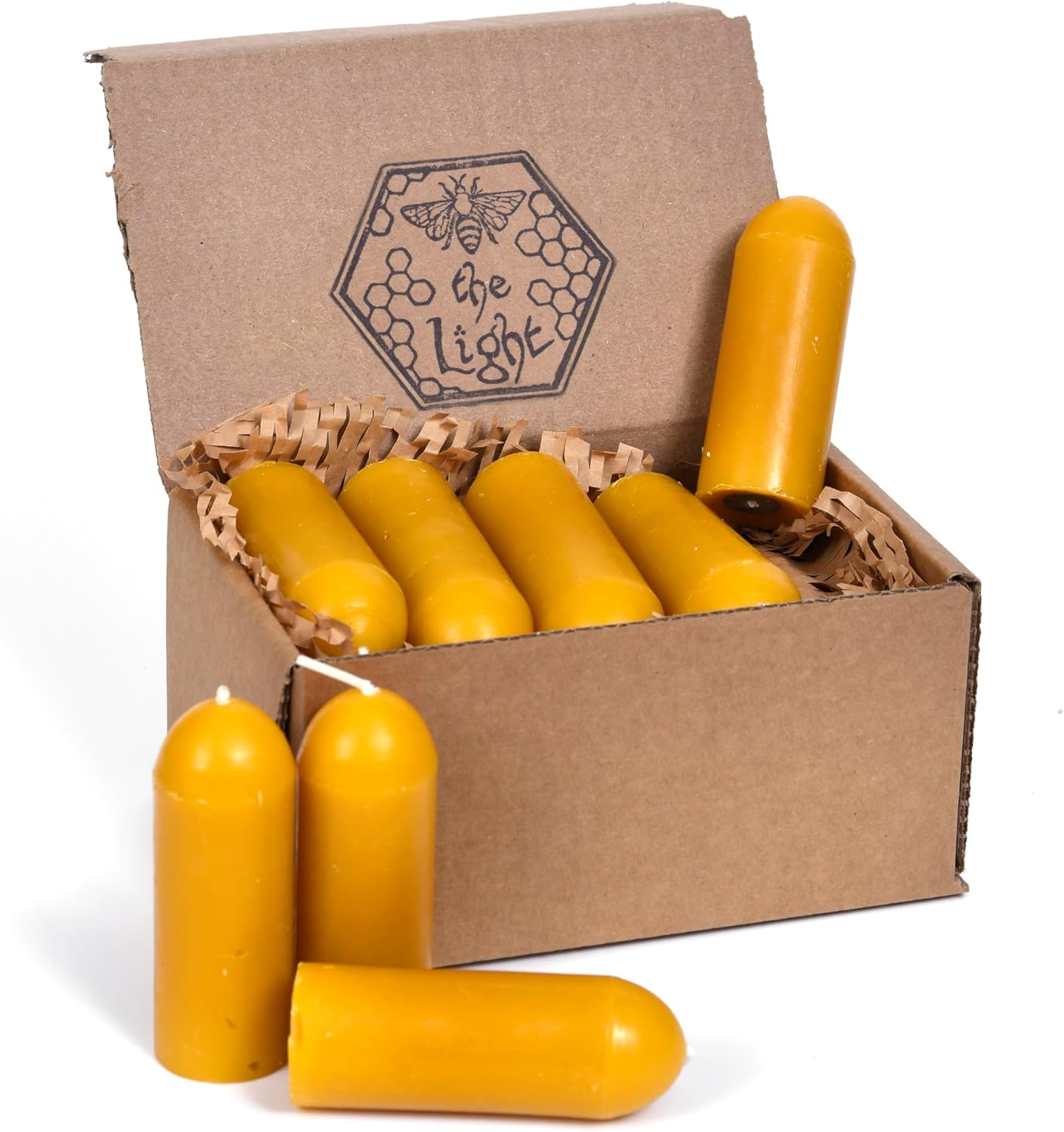 12-Hour Pure Beeswax Candle Pack - Handmade for Lanterns
