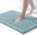 FRESHMINT Chenille Bath Mat 36ftx24ft Aqua Heather - Ultra Soft
