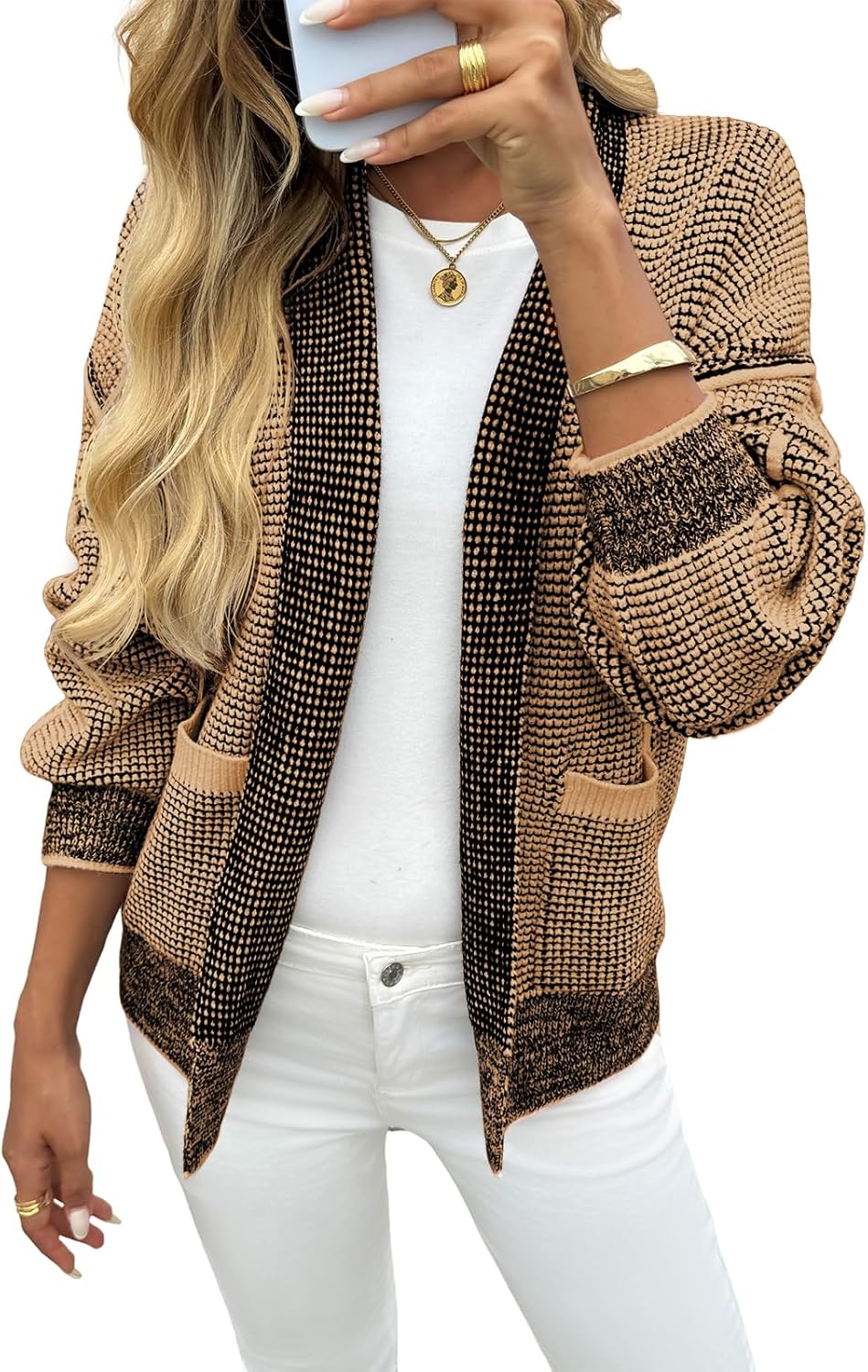 Saodimallsu Womens Open Front Cardigans for Fall Fashion