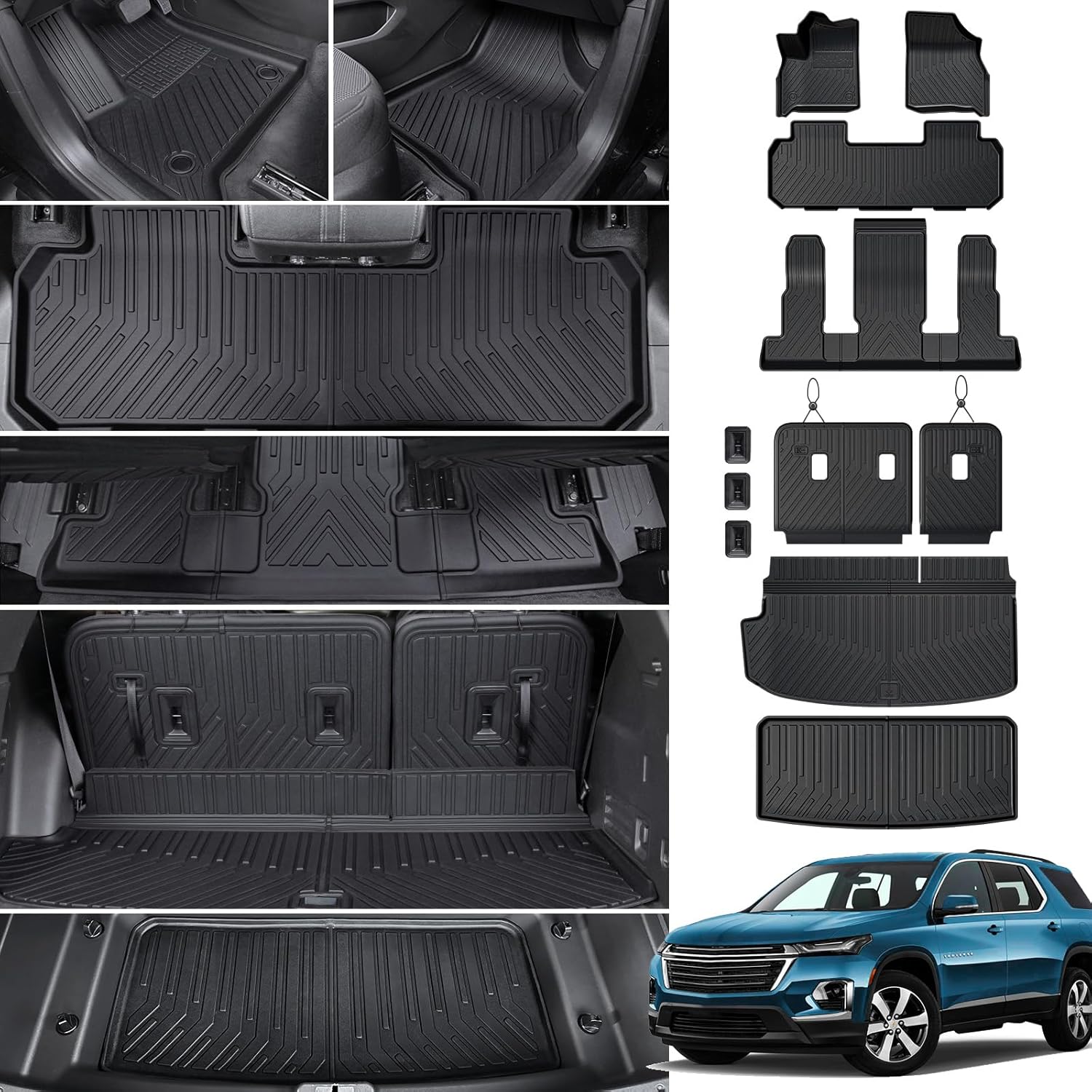 Custom Fit Floor Mat Cargo Mats for Chevrolet Traverse 2018-2023