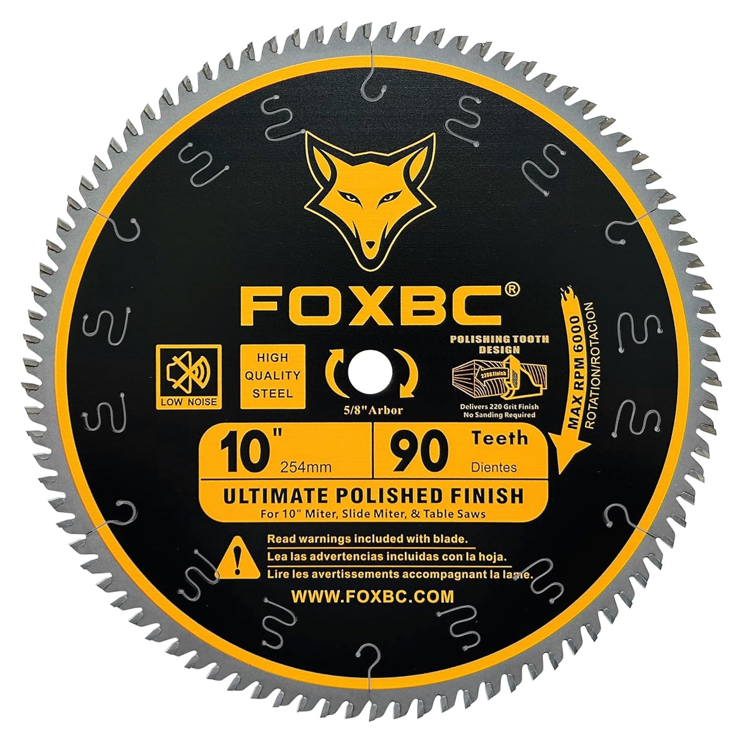 FOXBC 10 Inch Saw Blade for Ultimate Polished Finish Cuts