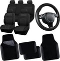 CAR PASS 3D Air Mesh Car Seat Covers Full Sets w/ Floor Mats