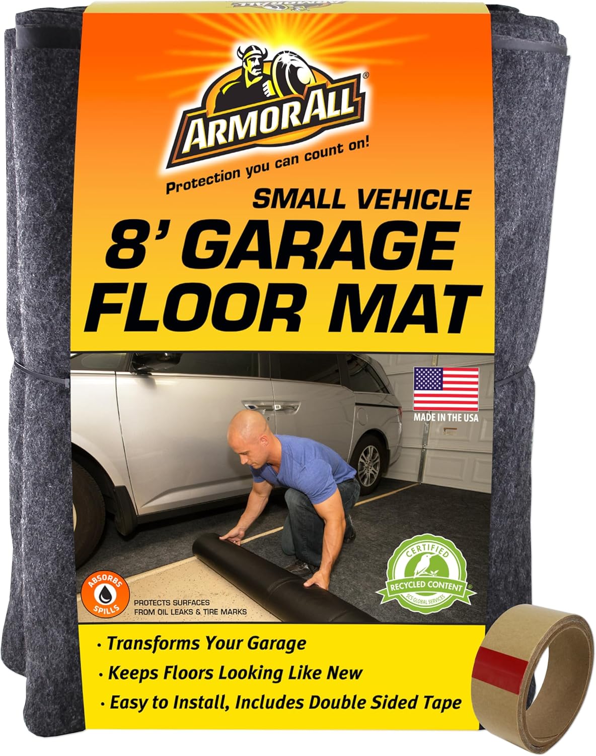 Armor All Premium Garage Floor Mat for Small Vehicles - Charcoal