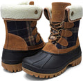 Womens Winter Duck Boots Waterproof Snow Boots - Foldable, Warm