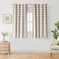 63 Inch Buffalo Plaid Blackout Curtain Panels - Insulated Gingham