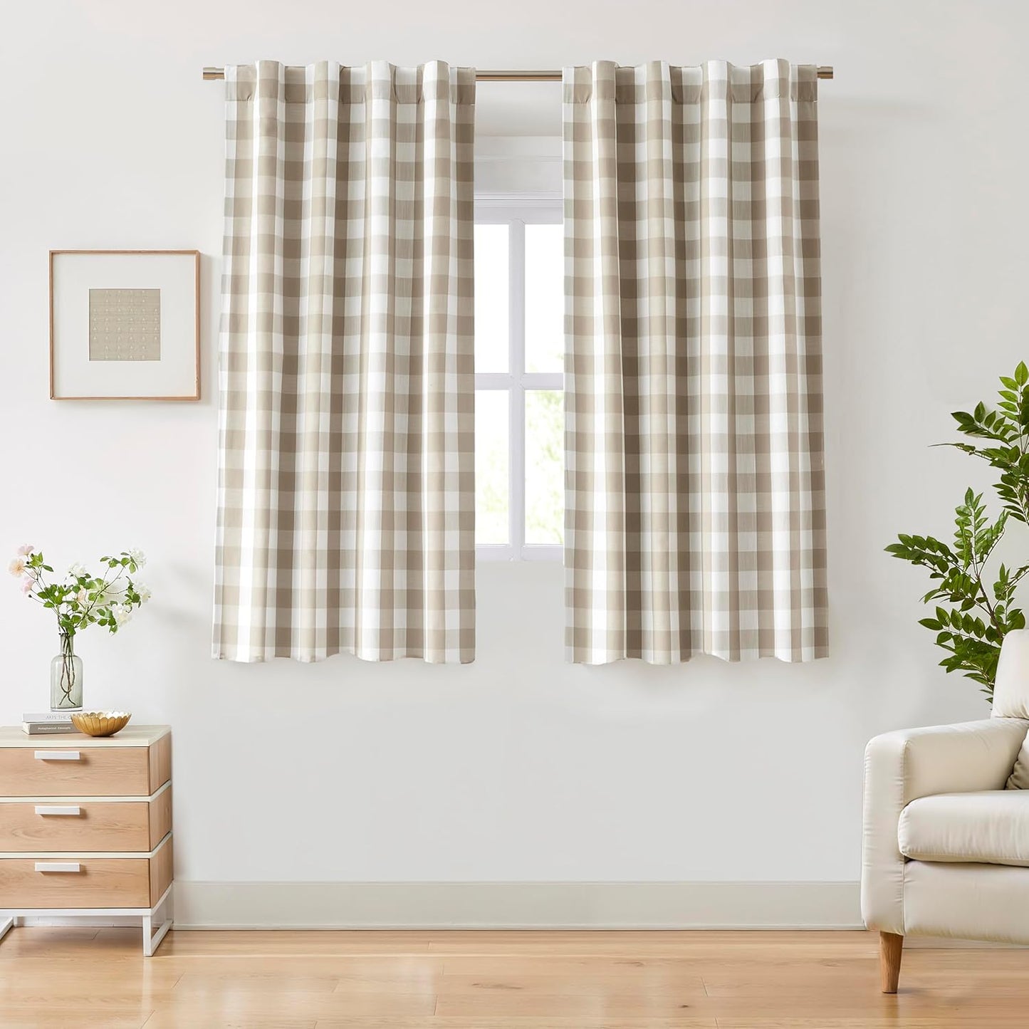 63 Inch Buffalo Plaid Blackout Curtain Panels for Cozy Homes