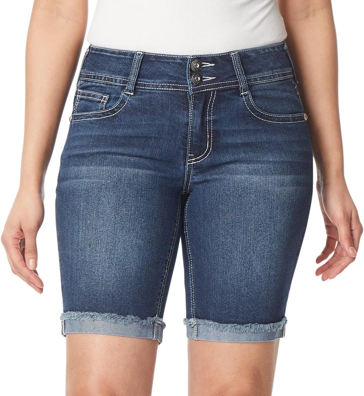 Luscious Curvy 9-inch Mid-Rise Bermuda Shorts for Women