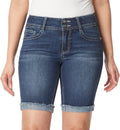 WallFlower Women's Luscious Curvy 9-in Mid-Rise Bermuda (Style WJW4)
