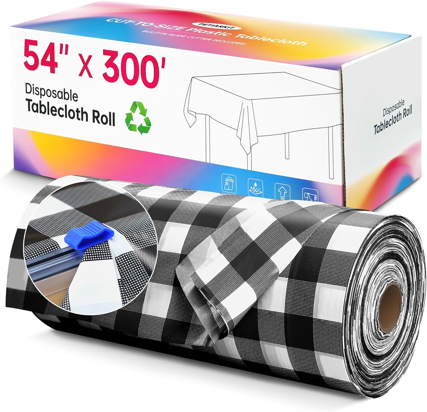 Plastic Table Cloth Disposable Roll for Parties and Events