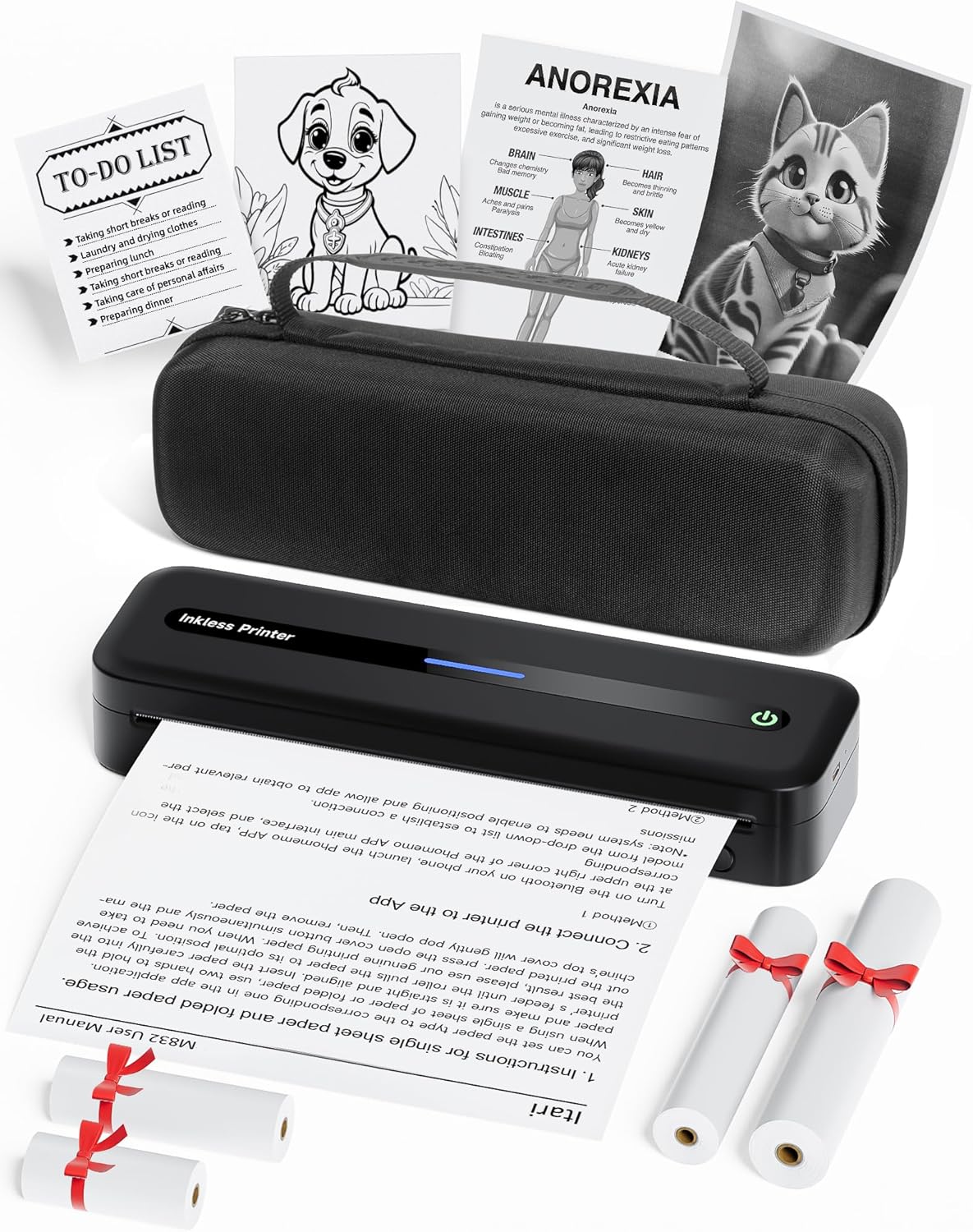 Itari Portable Bluetooth Label Printer: Inkless, Wireless & Versatile!