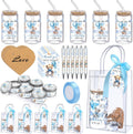 6 Sets Bear Baby Shower Prizes Blue Balloon Bear Candle Tumbler