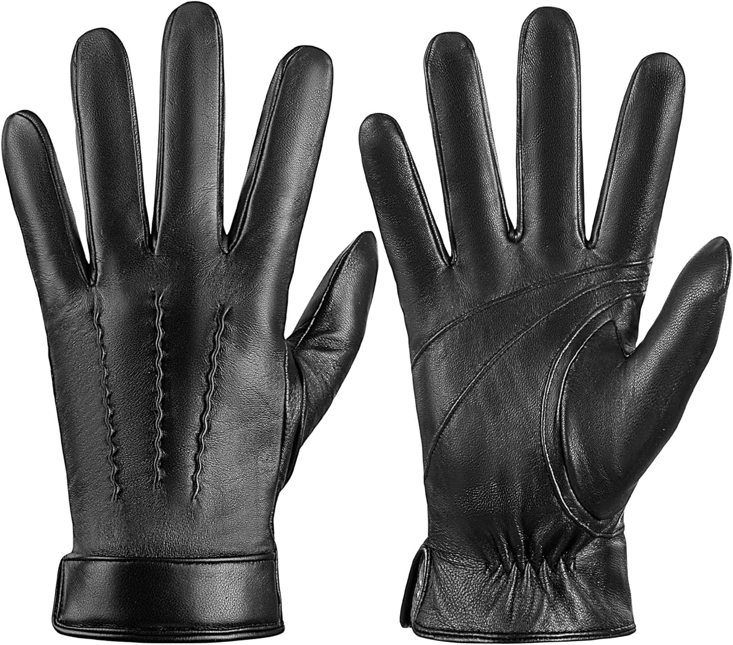 Soft Sheepskin Men's Touch Screen Gloves - LOKIMSI