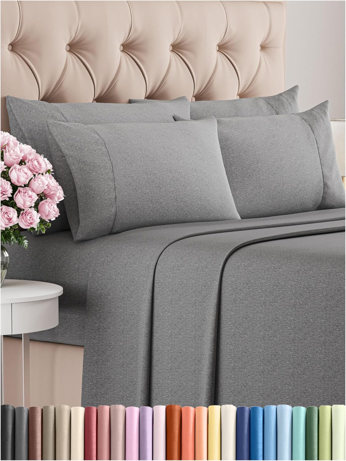 CGK Linens Cal King 6 Piece Sheet Set for Hot Sleepers