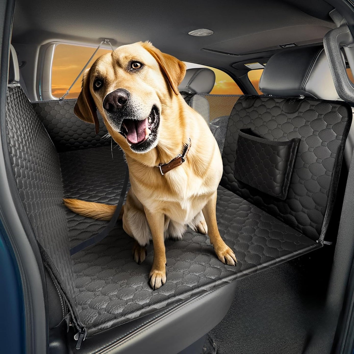 XL Truck Back Seat Extender for Dogs - Durable PU Leather Cover