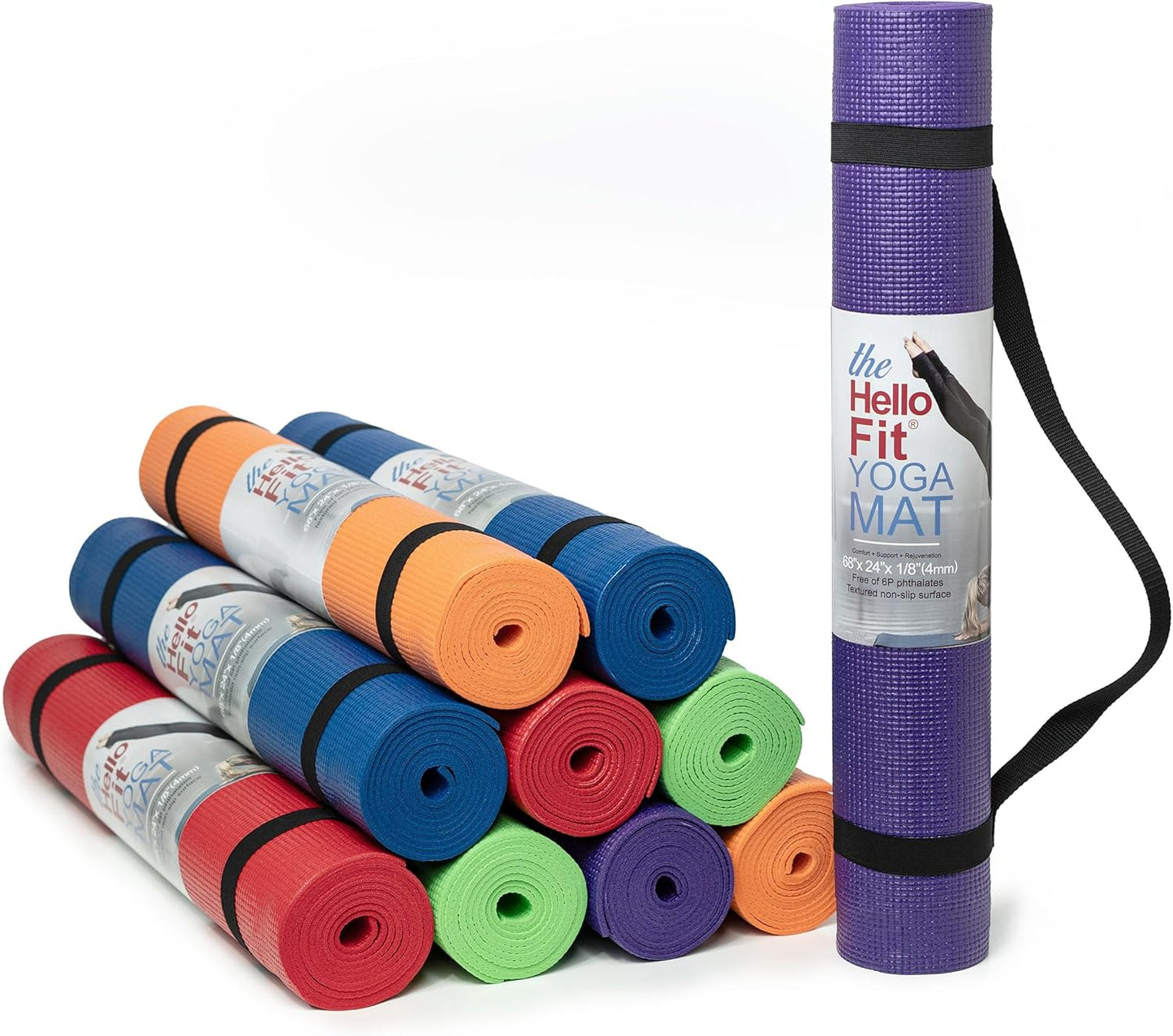 Non Slip Yoga Mat 10-Pack, Bulk Home Gym Essential
