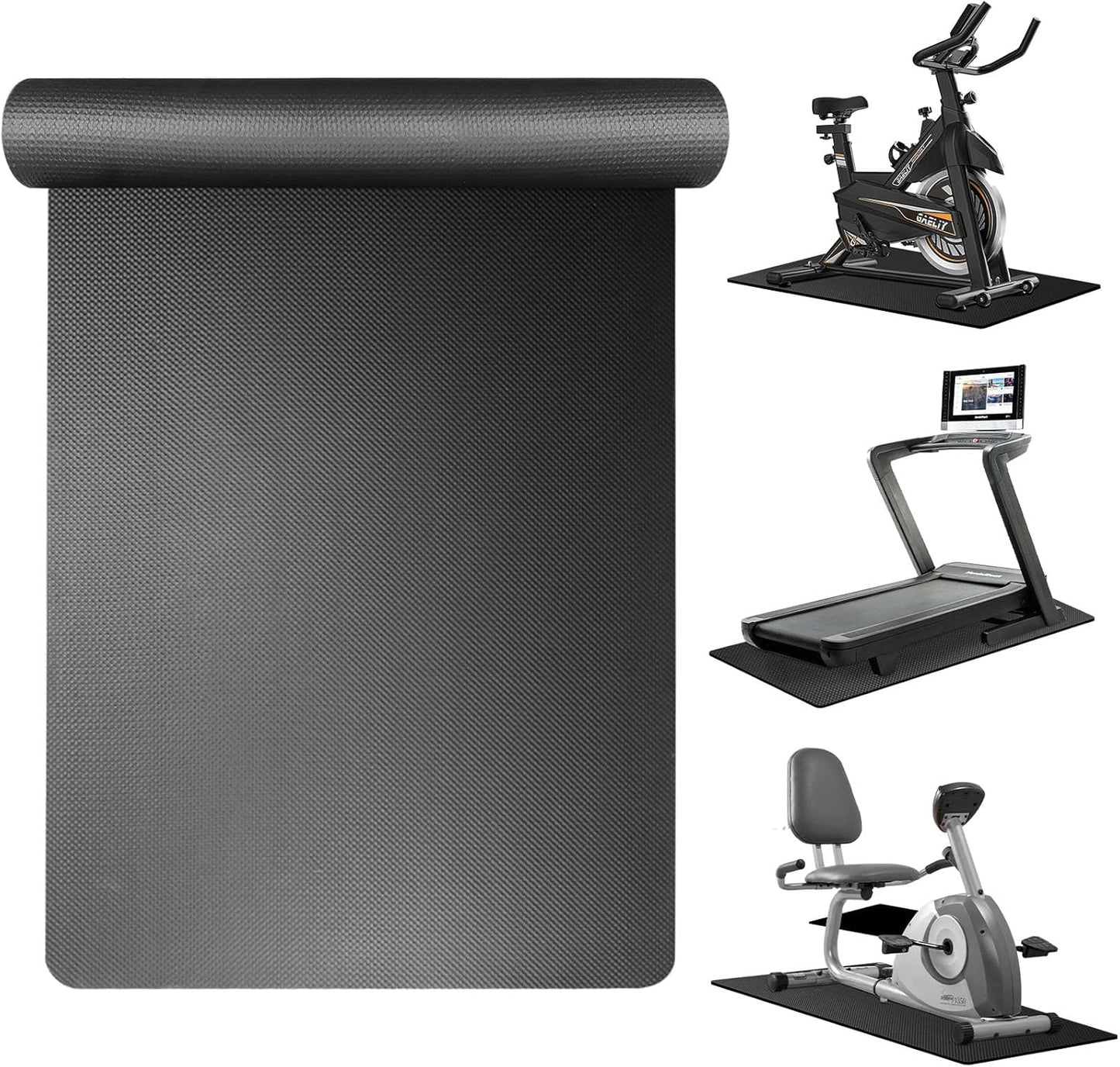 Treadmill Mat Compatible with Peloton Bike for Floor Protection