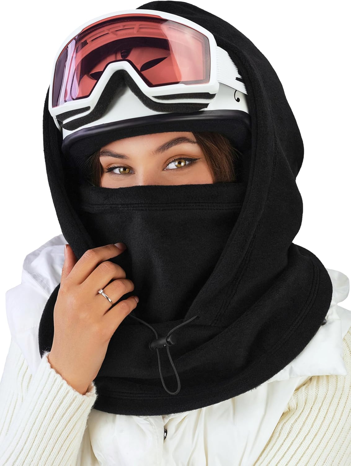Ultimate Warmth: Fleece Balaclava Over Helmet