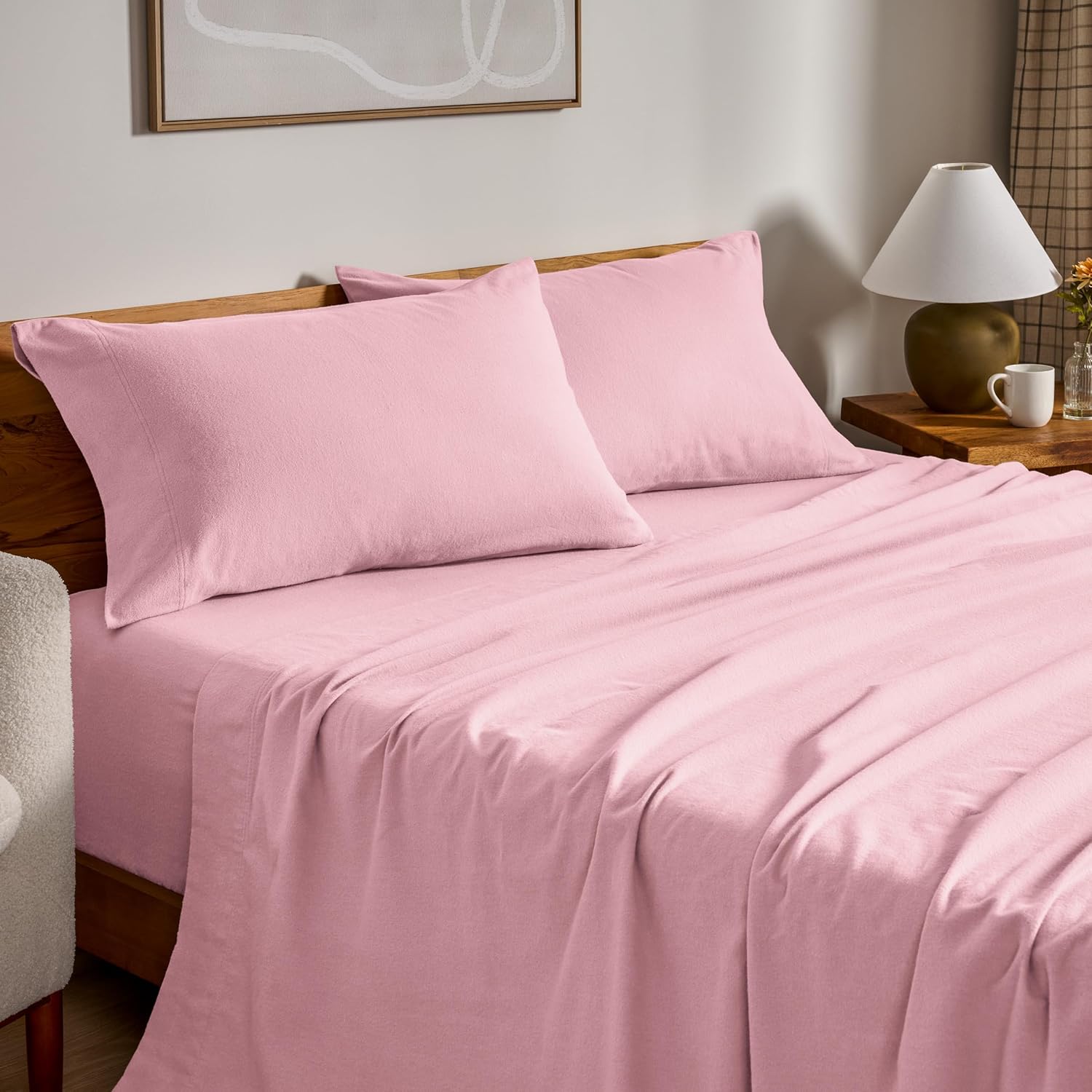 Bare Home Flannel Sheet Set Twin XL - Soft Cotton Comfort