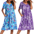 Ekouaer 2 Pack House Dresses for Women - Comfortable Floral Mumu isnt