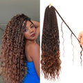 Goddess Box Braids Crochet Hair - 18 in Boho Water Wave Braids