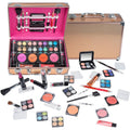 Carry All Makeup Train Case with Pro Set - Portable Rose Gold Storage