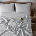 100% Linen Sheet Set King Size - Soft Breathable 4-Piece Sheets