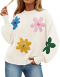 ZESICA Women's Long Puff Sleeve Sweater for Casual Style