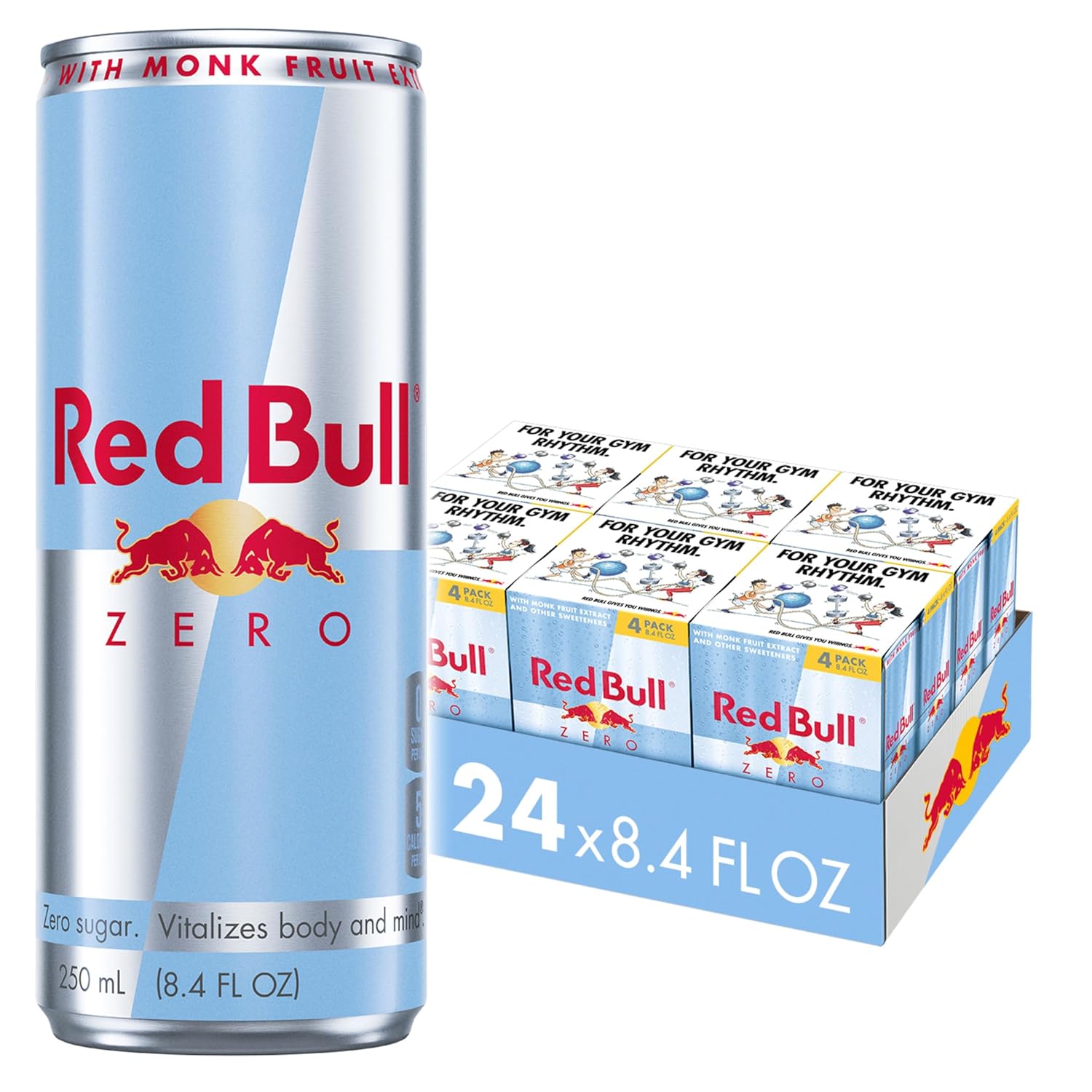 Red Bull Zero Energy Drink with 80mg Caffeine and B Vitamins
