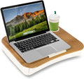Cup Holder Lap Desk with Device Ledge - Fits up to 14 in Laptops