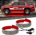 XRIDONSEN 2PCS 60 in Red Emergency Lights Strip - High Visibility