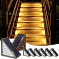 Solar Step Lights 8 Pack - Waterproof IP67 Outdoor Stair Lights